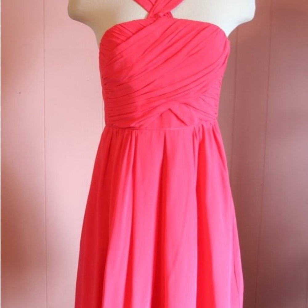 Madewell Plenty Tracy Reese Coral Halter Dress Size 2 NWT